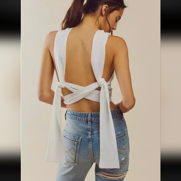 Free People Beach  Orchid Convertible Sweater Tank Size Medium Purple Nwot - Picture 5 of 12